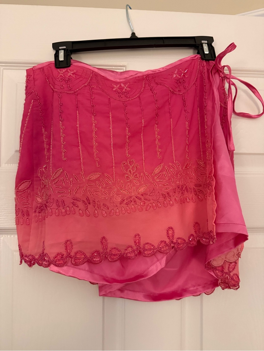 Free People Pink Satin Skirt